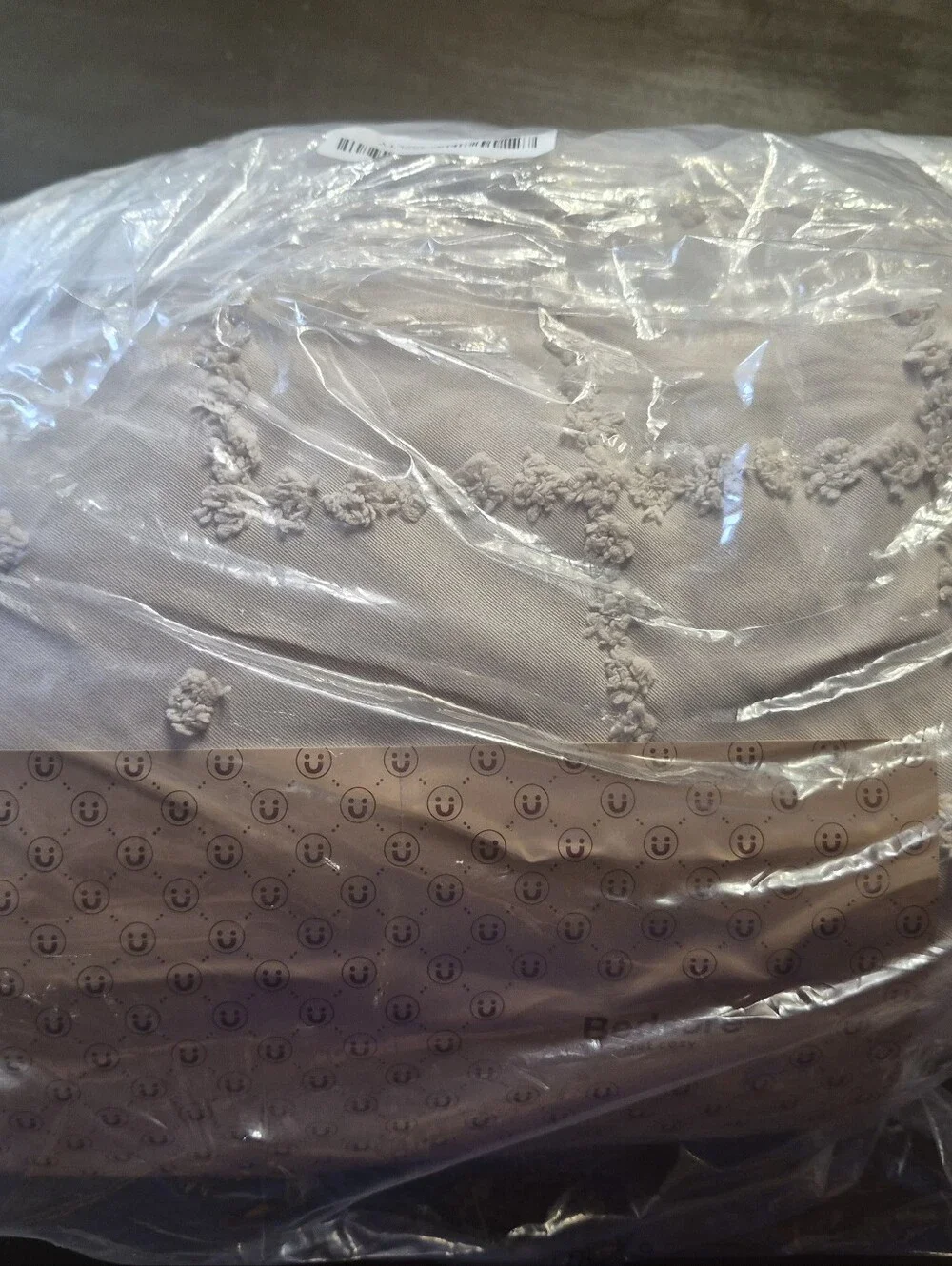 Neutral Diamond-Quilt Cover Set King